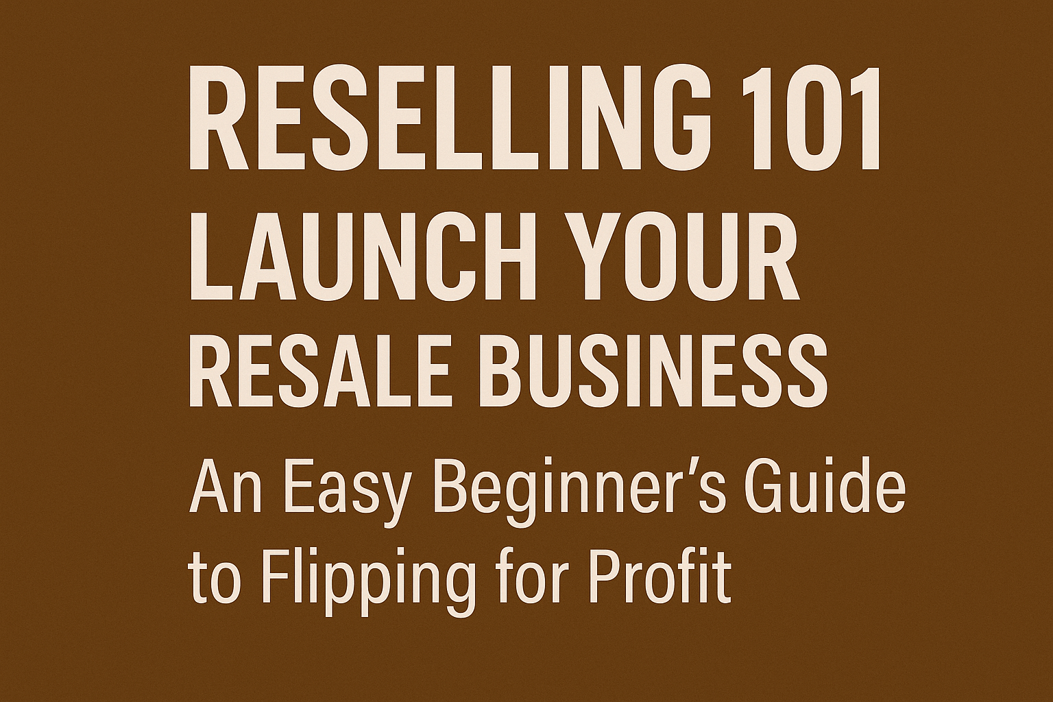 Reselling 101: Launch Your Resale Business – An Easy Beginner’s Guide to Flipping for Profit - Long Island Liquidation