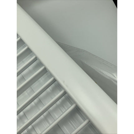 10 In. X 4 In. 1 - Way Steel Wall/Ceiling Register In White lot of 2/1 plastic - Long Island Liquidation