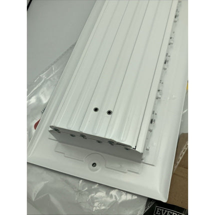 10 In. X 4 In. 1 - Way Steel Wall/Ceiling Register In White lot of 2/1 plastic - Long Island Liquidation