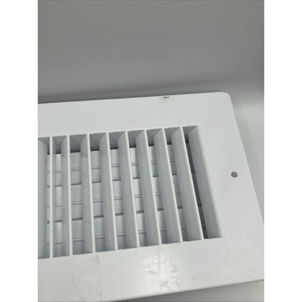 10 In. X 4 In. 1 - Way Steel Wall/Ceiling Register White lot of 3/1 plastic - Long Island Liquidation
