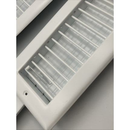 10 In. X 4 In. 1 - Way Steel Wall/Ceiling Register White lot of 3/1 plastic - Long Island Liquidation