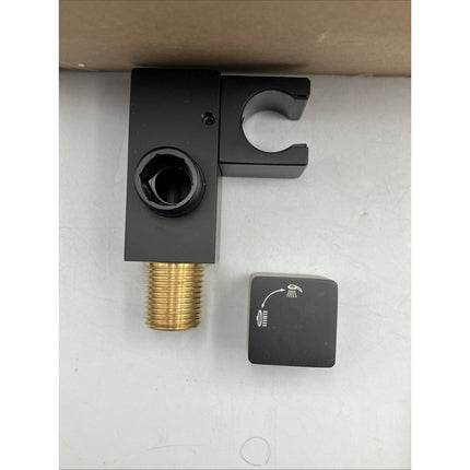 12 inch Rain Shower Faucet Set Matte Black Shower Head Combo System with Valve - Long Island Liquidation