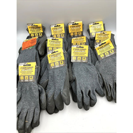 12 Pair Firm Grip Tough Working Gloves General Purpose Latex Coated Knit Xlarge - Long Island Liquidation