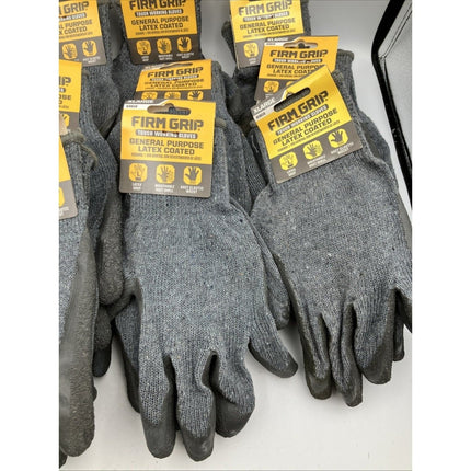 12 Pair Firm Grip Tough Working Gloves General Purpose Latex Coated Knit Xlarge - Long Island Liquidation