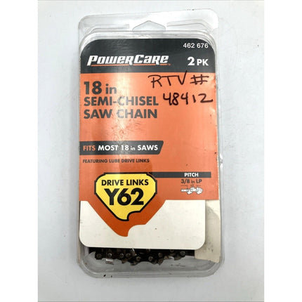 18 In. 0.050 Gauge Chainsaw Chain, 62 Link (2 - Pack) New - Long Island Liquidation