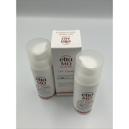 2 EltaMD UV Clear Physical (Mineral) Sunscreen SPF 46 - 1.7 fl oz Exp 07/2026 - Long Island Liquidation