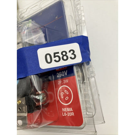 2 Leviton Single Outlet Locking Flush Receptacle Nylon 3 - Wire 20Amp 250V 2320 - CS - Long Island Liquidation