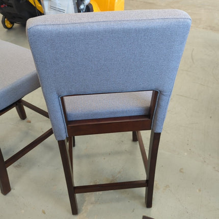 2 Piece Bar Chair Set with Hollowed Back and Rubber Wood Legs - Long Island Liquidation