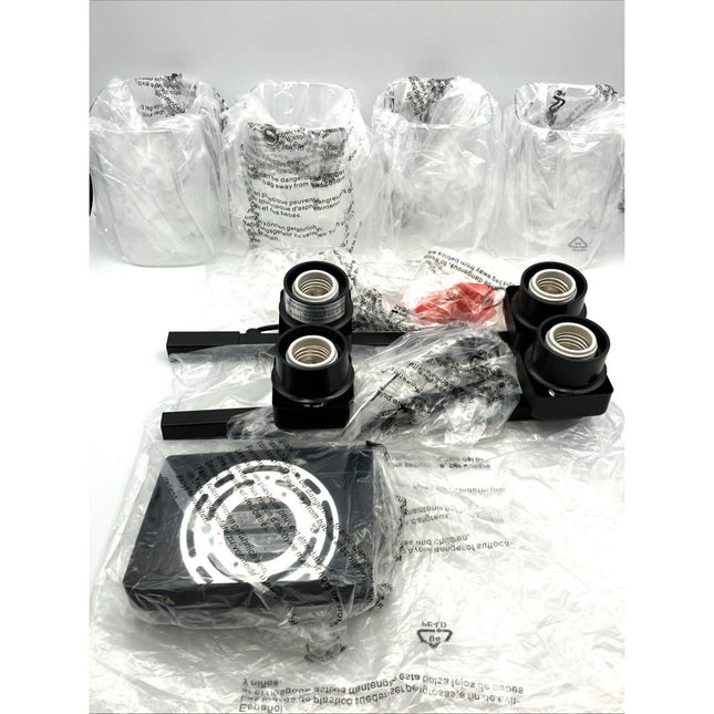 27" 4 - Light Modern Black Bathroom Vanity Light Fixture, Wall Lamp for Home - Long Island Liquidation