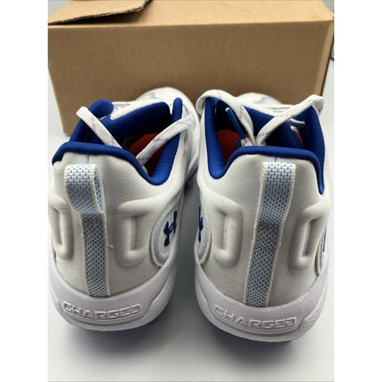 3024328 - Women's UA Glyde MT Softball Cleats - WHITE & BLUE - SIZE 7 - Long Island Liquidation
