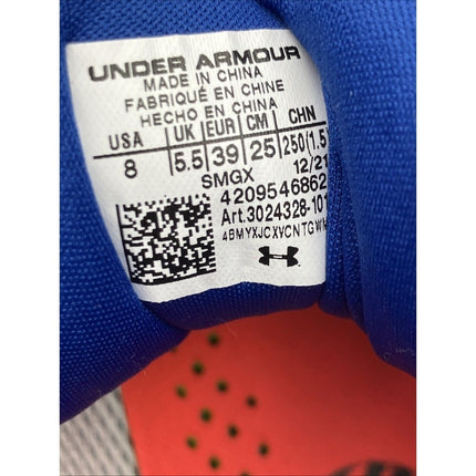 3024328 - Women's UA Glyde MT Softball Cleats - WHITE & BLUE - SIZE 7 - Long Island Liquidation