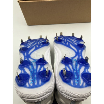 3024328 - Women's UA Glyde MT Softball Cleats - WHITE & BLUE - SIZE 7 - Long Island Liquidation
