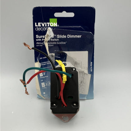 (3)LEVITON 6674 - P0W SURESLIDE UNIVERSAL 150W LED & CFL/600W DIMMER SWITCH WHITE - Long Island Liquidation