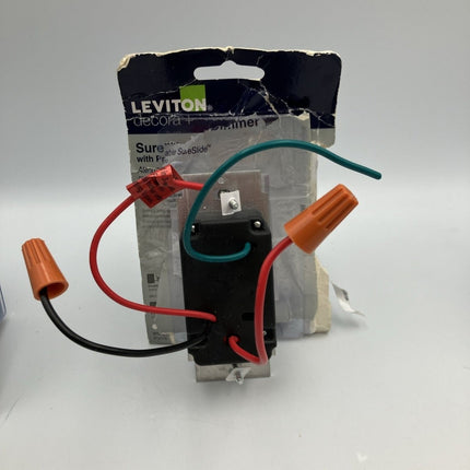 (3)LEVITON 6674 - P0W SURESLIDE UNIVERSAL 150W LED & CFL/600W DIMMER SWITCH WHITE - Long Island Liquidation