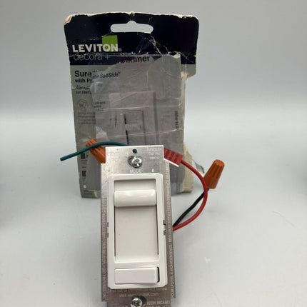 (3)LEVITON 6674 - P0W SURESLIDE UNIVERSAL 150W LED & CFL/600W DIMMER SWITCH WHITE - Long Island Liquidation