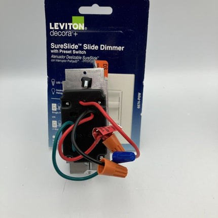 (3)LEVITON 6674 - P0W SURESLIDE UNIVERSAL 150W LED & CFL/600W DIMMER SWITCH WHITE - Long Island Liquidation