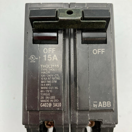 (3pc) GE Q - Line 15 Amp 1 in. 2 Pole Circuit Breaker - Long Island Liquidation