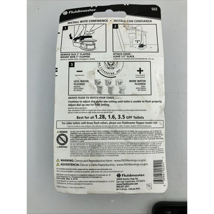 (3x) Fluidmaster 502 502P21 PerforMAX Universal Water - Saving Toilet Flapper - Long Island Liquidation