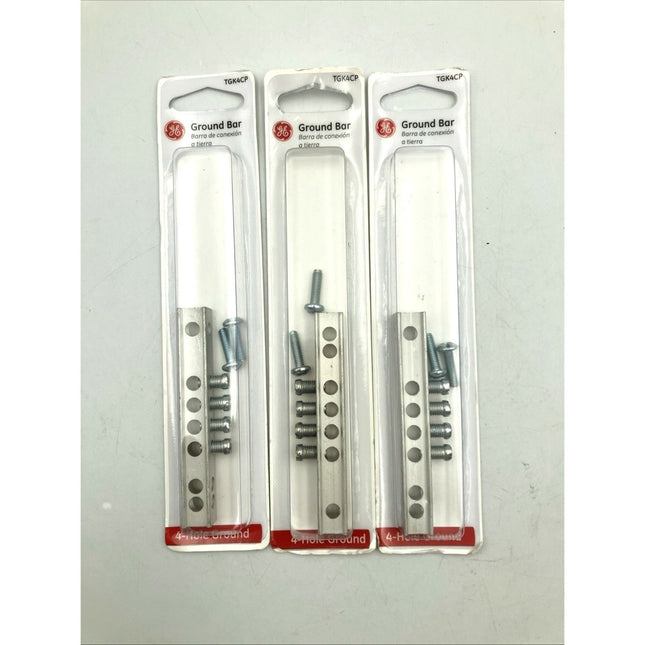 (3x) GE 4 Hole Ground Bar Kit - TGK4CP General Electric - Long Island Liquidation