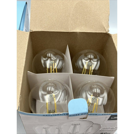 (4 - Pk) Feit Straight Filament Clear Glass E26 Vintage Edison LED Light Bulb lot - Long Island Liquidation