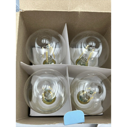 (4 - Pk) Feit Straight Filament Clear Glass E26 Vintage Edison LED Light Bulb lot - Long Island Liquidation