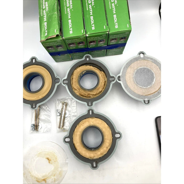 (4x) DANCO Perfect Seal Toilet Wax Ring with Bolts READ DESCRIPTION - Long Island Liquidation