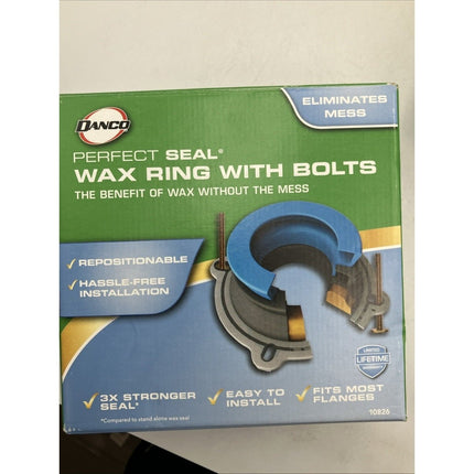 (4x) DANCO Perfect Seal Toilet Wax Ring with Bolts READ DESCRIPTION - Long Island Liquidation
