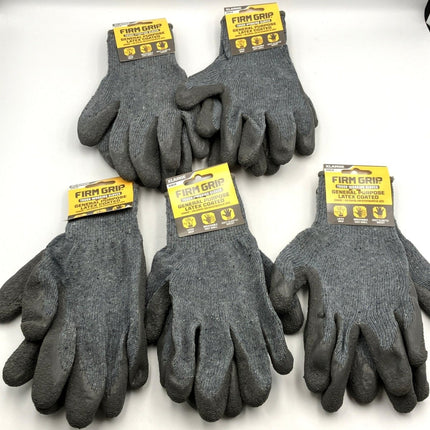 (5) FIRM GRIP Tough Working Gloves General Purpose Latex Coated Size XL - Long Island Liquidation