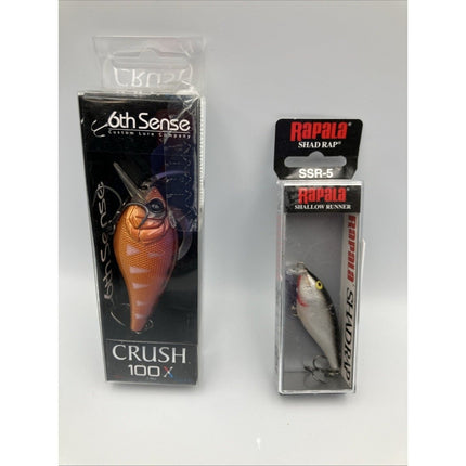 6th Sense Crush 100X Shallow Squarebill Crankbait - (Mudbug Red) mixed lot - Long Island Liquidation