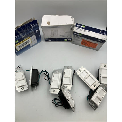 8 Leviton Decora SureSlide Universal 150 - Watt LED/CFL Incandescent Slide - to - Off - Long Island Liquidation