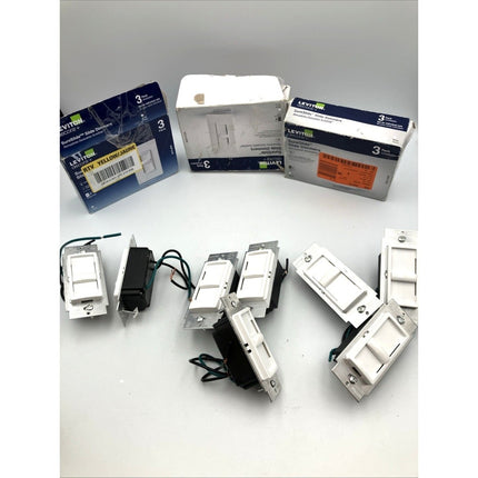 8 Leviton Decora SureSlide Universal 150 - Watt LED/CFL Incandescent Slide - to - Off - Long Island Liquidation