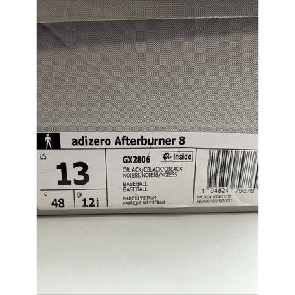 Adidas Adizero Afterburner 8 GX2806 Iridescent Metal Baseball Cleats Mens US 13 - Long Island Liquidation