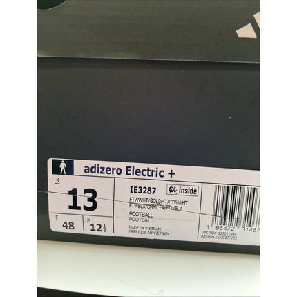 adidas Adizero Electric Football Cleats Mens Gold, White Sneakers Athletic 13 - Long Island Liquidation