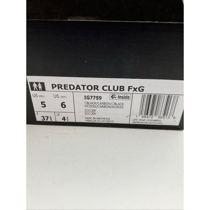 Adidas Predator Club FxG Soccer Cleats Men’s Size 5/Women’s Size 6 Black IG7759 - Long Island Liquidation