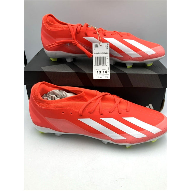 Adidas X Crazyfast League FG Soccer Cleats Citrus Orange IG9117 Mens Size 13 - Long Island Liquidation