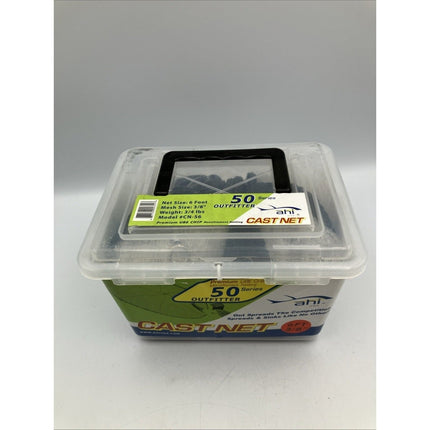 Ahi CN56 6 Ft 3/8" Steel Cast Net Ube Chip Monofilament Netting - Long Island Liquidation