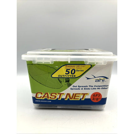 Ahi CN56 6 Ft 3/8" Steel Cast Net Ube Chip Monofilament Netting - Long Island Liquidation