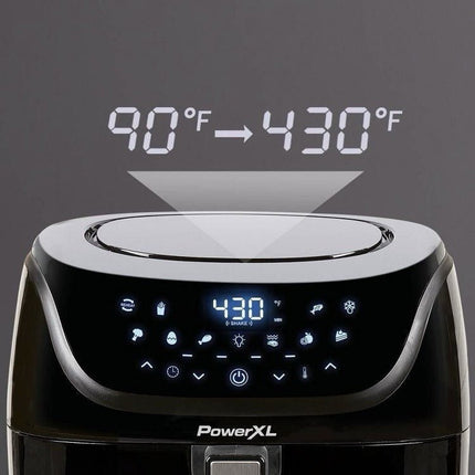 Air Fryer - Power XL Vortex Pro 8qt Touch LED Panel With 10 Presets Black - Long Island Liquidation