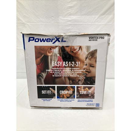 Air Fryer - Power XL Vortex Pro 8qt Touch LED Panel With 10 Presets Black - Long Island Liquidation
