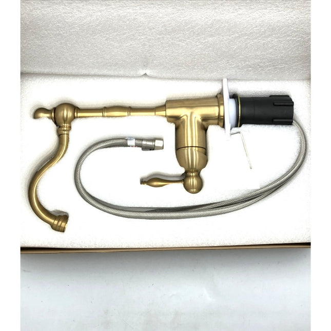 Akicon Single - Handle Deck Mounted Bar Faucet in Brushed Gold AK96118P1 - BTG - Long Island Liquidation