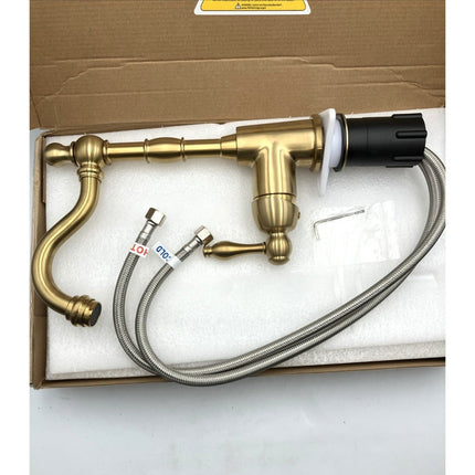 Akicon Single - Handle Deck Mounted Bar Faucet in Brushed Gold AK96118P1 - BTG - Long Island Liquidation