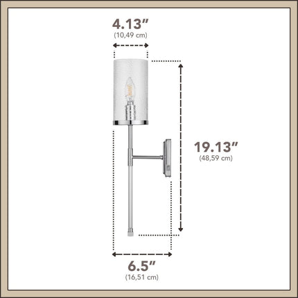 Allen + Roth Casado 4.13" Polished Chrome Modern/Contemporary LED Wall Sconce - Long Island Liquidation