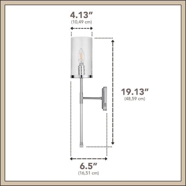 Allen + Roth Casado 4.13" Polished Chrome Modern/Contemporary LED Wall Sconce - Long Island Liquidation