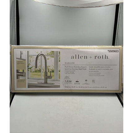 allen roth Harlow Pull - Down Kitchen Faucet Stainless Steel Finish (Missing Part) - Long Island Liquidation