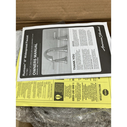 American Standard Rumson 8 in Widespread 2 - Handle Bathroom Faucet Brushed Nickel - Long Island Liquidation