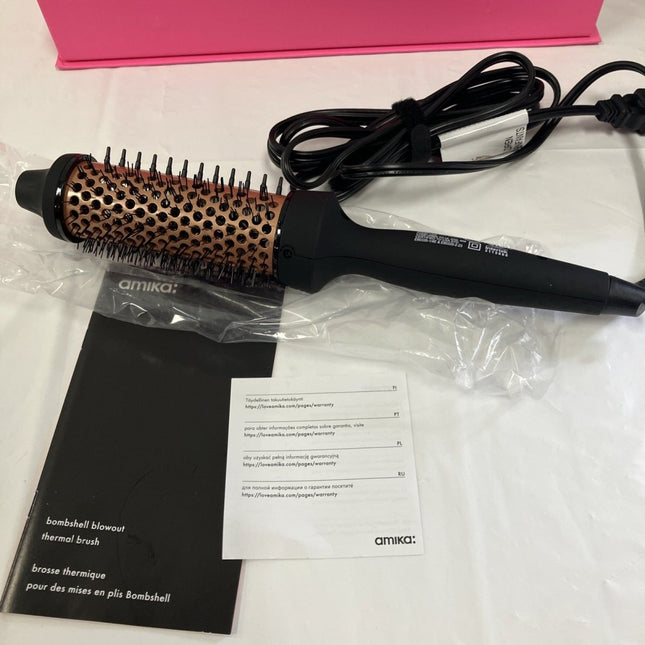 Amika Blowout Babe Thermal Brush, Black - Long Island Liquidation