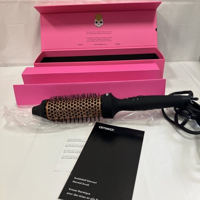 Amika Blowout Babe Thermal Ionic Brush, 2" black - Long Island Liquidation