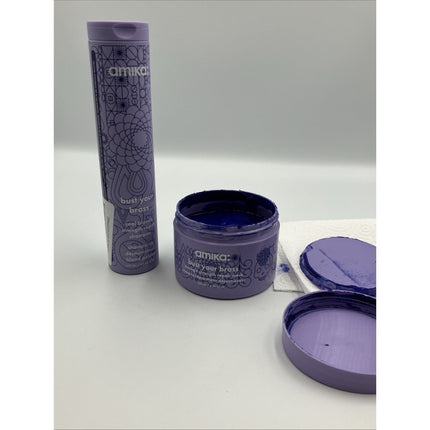 Amika Bust Your Brass Cool Blonde Shampoo and repair mask READ - Long Island Liquidation