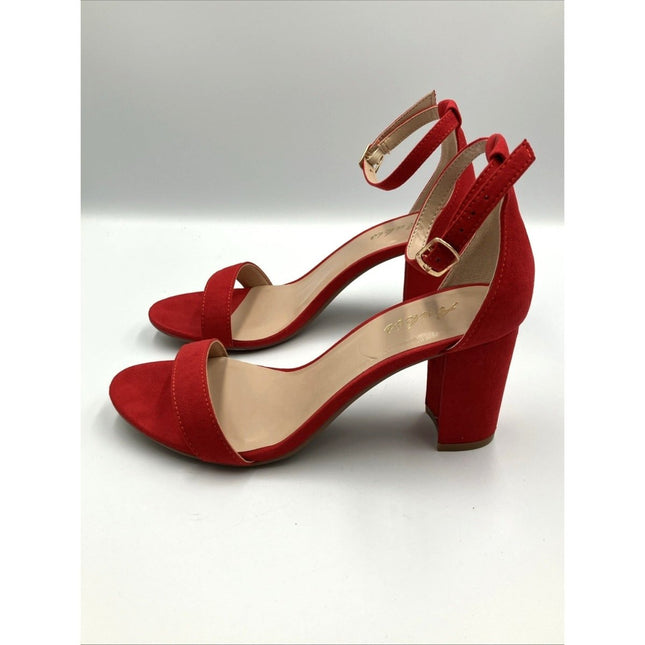 Ankis Open Toe Ankle Strap Nude Heels Sandals Heels 7 Medium - Long Island Liquidation