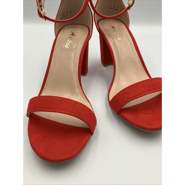 Ankis Open Toe Ankle Strap Nude Heels Sandals Heels 7 Medium - Long Island Liquidation